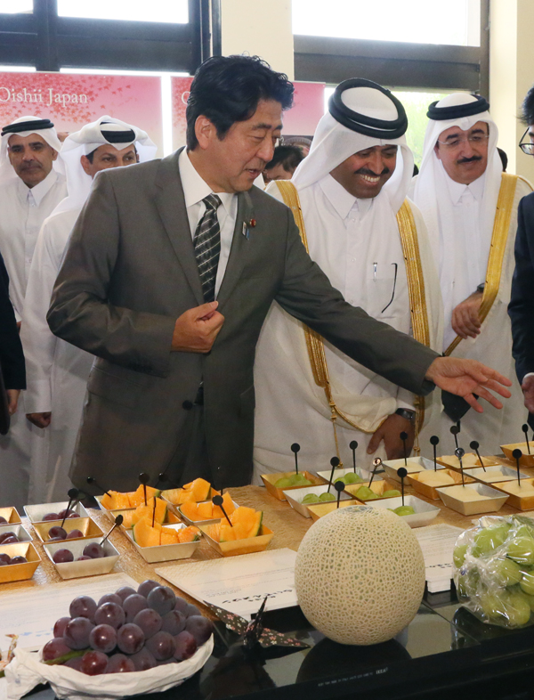 安倍总理访问了卡塔尔国。