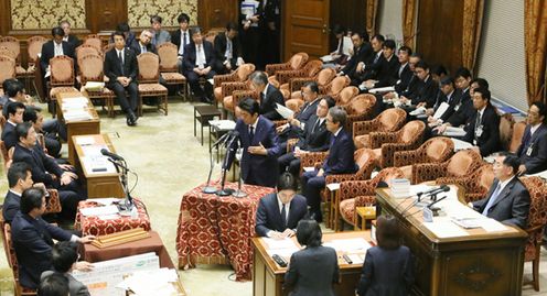 安倍总理出席了众议院有关跨太平洋伙伴关系协议（TPP）等的特别委员会。