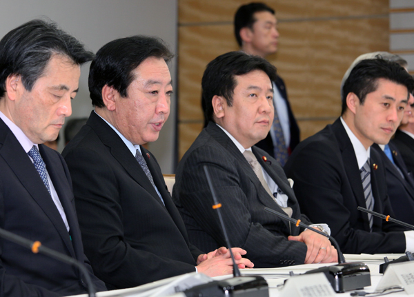 野田总理在总理大臣官邸召开了第24次原子能灾害对策本部会议，并作了致词。