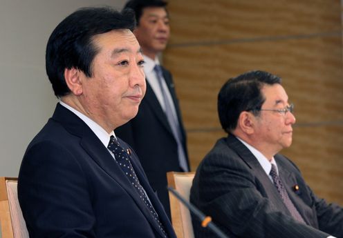 野田总理在总理大臣官邸召开了有关核电站的第2次四大臣会议。