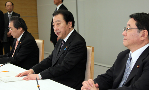 野田总理在总理大臣官邸召开了有关核电站的第3次四大臣会议。