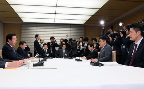 野田总理在总理大臣官邸召开了有关核电站的第4次四大臣会议。