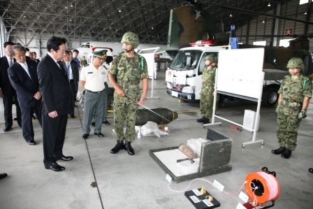 野田总理为了出席冲绳回归40周年纪念典礼访问了冲绳县。