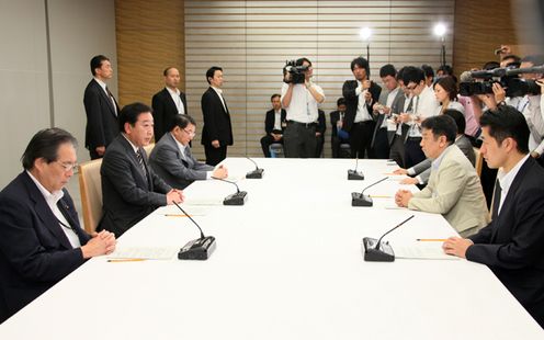 野田总理在总理官邸召开了有关核电站的第7次四大臣会议。