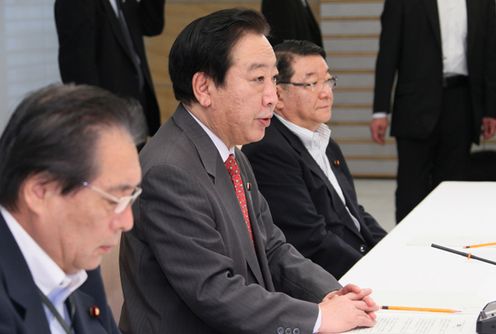 野田总理在总理大臣官邸召开了有关核电站的第8次四大臣会议。