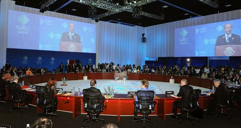 2012年6月18日（当地时间），野田总理出席了在墨西哥洛斯卡沃斯举行的二十国集团洛斯卡沃斯峰会。
