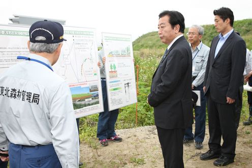 野田总理访问了宫城县。