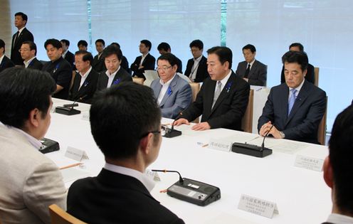 野田总理在总理大臣官邸召开了第6次行政改革实行本部会议。
