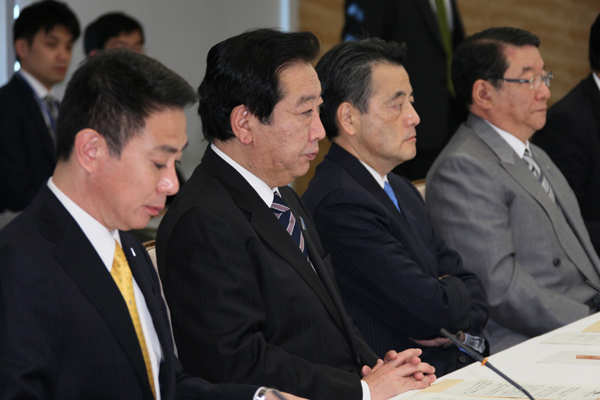野田总理在总理大臣官邸召开了第12次有关全球变暖问题的阁僚委员会。