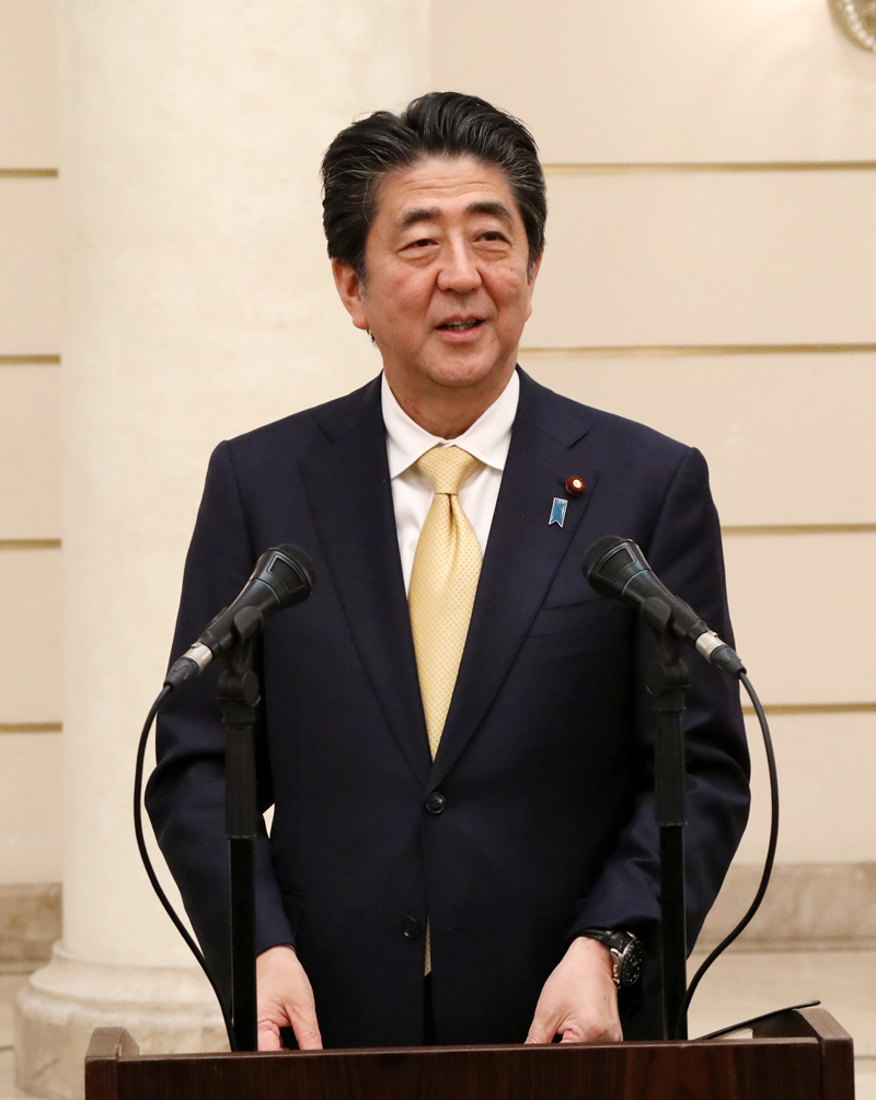 ロシアにおける日本年及び日本におけるロシア年のレセプションに出席する安倍総理２