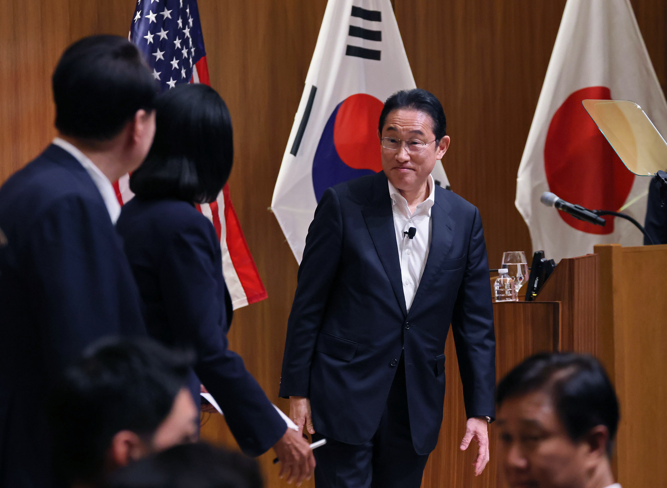 日韓首脳討論会に出席する岸田総理１