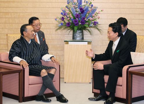 日本・ブータン首脳会談の写真