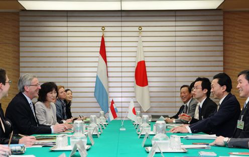 日本・ルクセンブルク首脳会談の写真