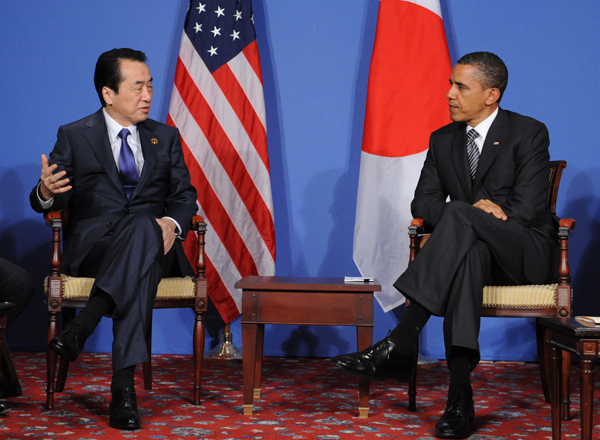 アメリカ合衆国のオバマ大統領と会談を行う菅総理
