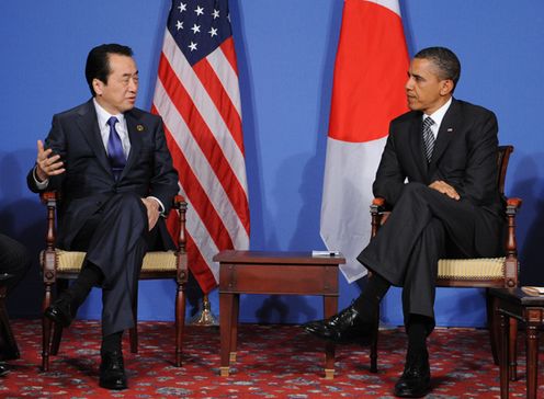 アメリカ合衆国のオバマ大統領と会談を行う菅総理