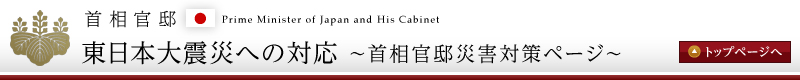 首相官邸 東日本大震災への対応-首相官邸災害対策ページ-