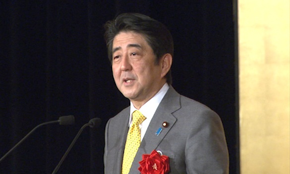 安倍总理出席了在东京都内举行的时事通信社“新年互礼会”。