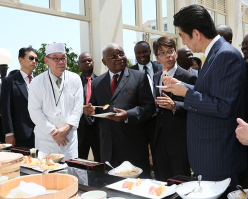 安倍总理访问了莫桑比克共和国。