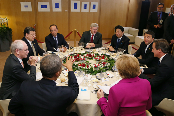 安倍总理为出席七国集团(G7)布鲁塞尔峰会访问了比利时。