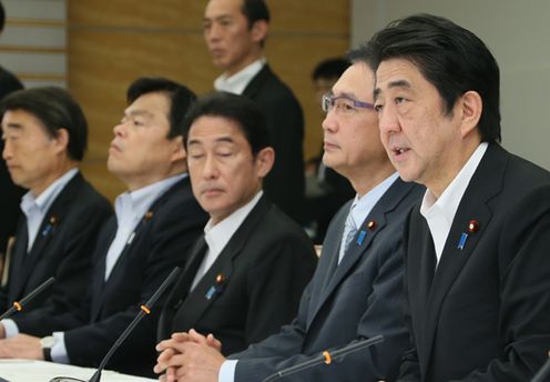 安倍总理在总理大臣官邸召开了第二次绑架问题对策本部会议。