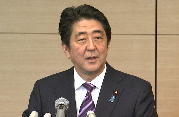 安倍总理出席了在东京都内举行的共同通信加盟社编辑局长会议。