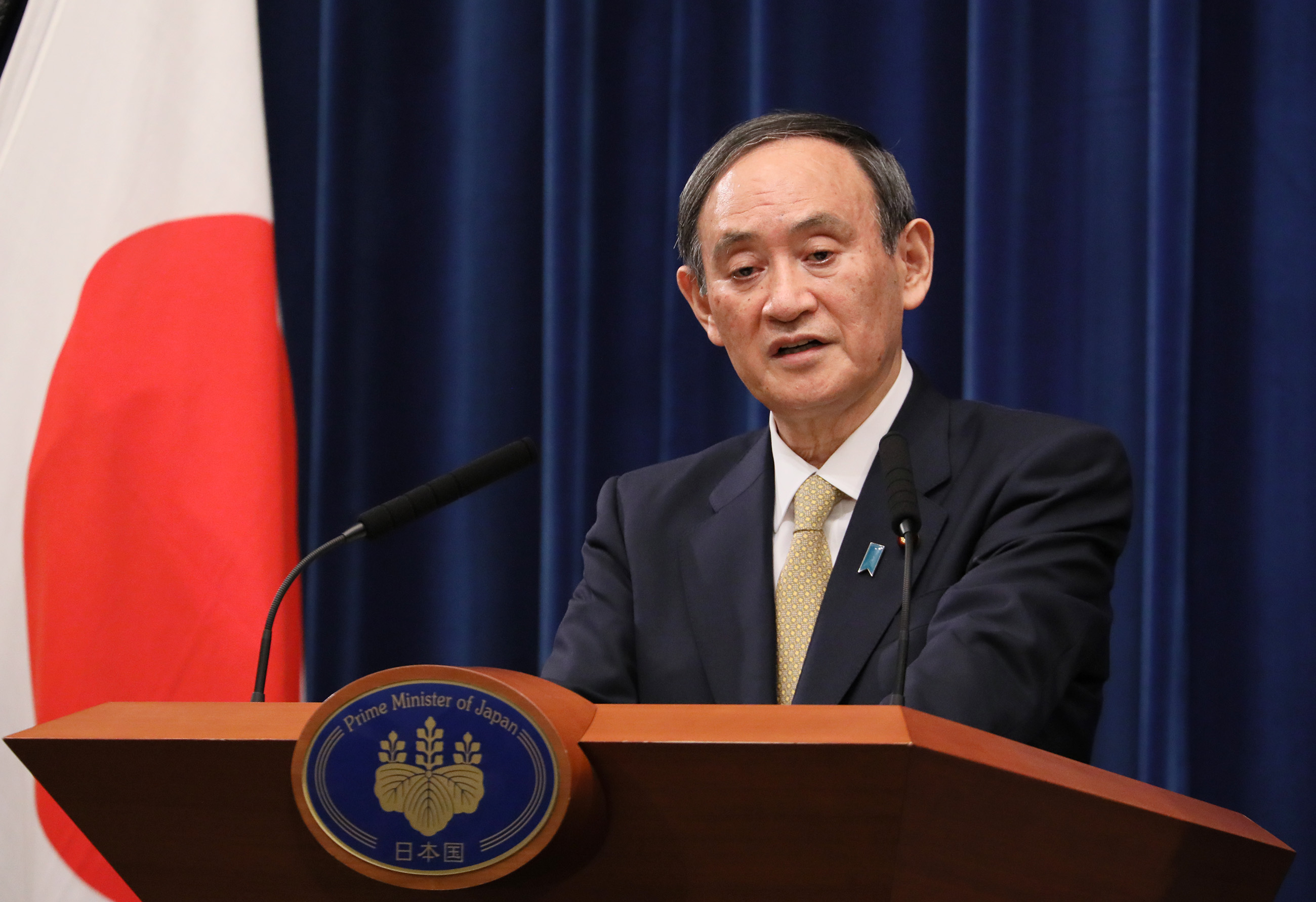 菅内阁总理大臣有关新型冠状病毒感染症的记者招待会