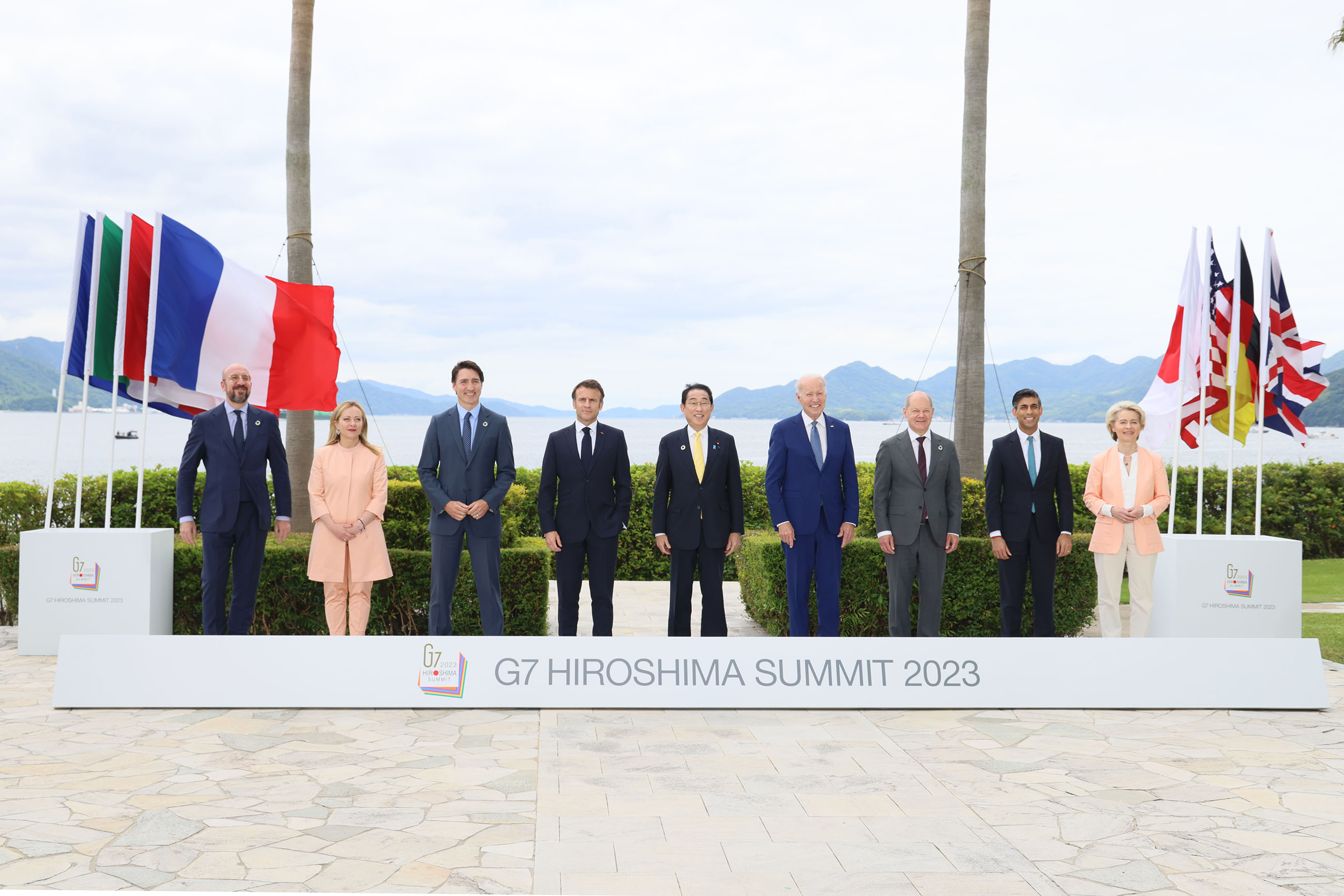 G7七国集团广岛峰会　会议四（加强与伙伴国的关系）、集体合影、会议五 （经济的强韧性与经济安全保障）
