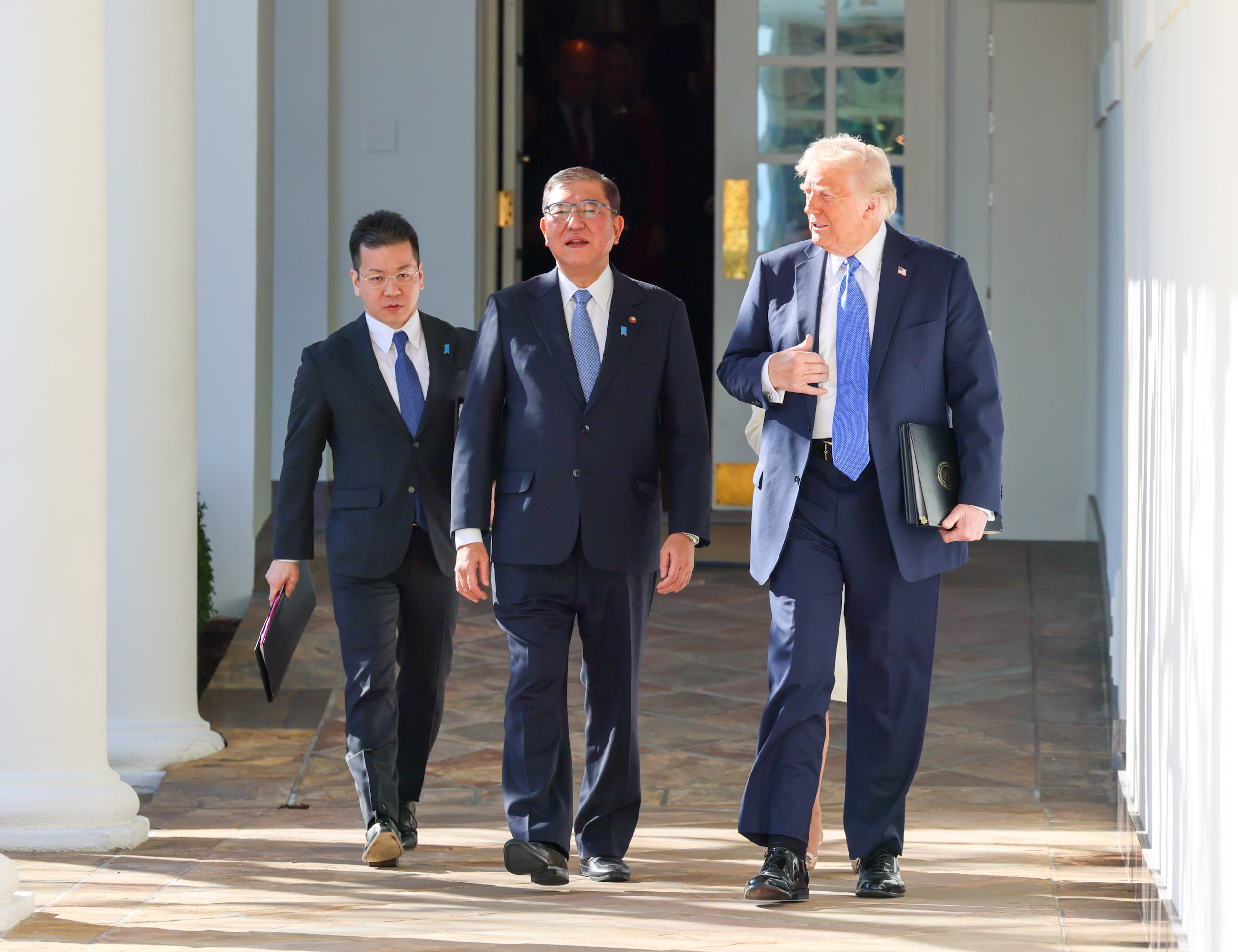 日美联合记者招待会1