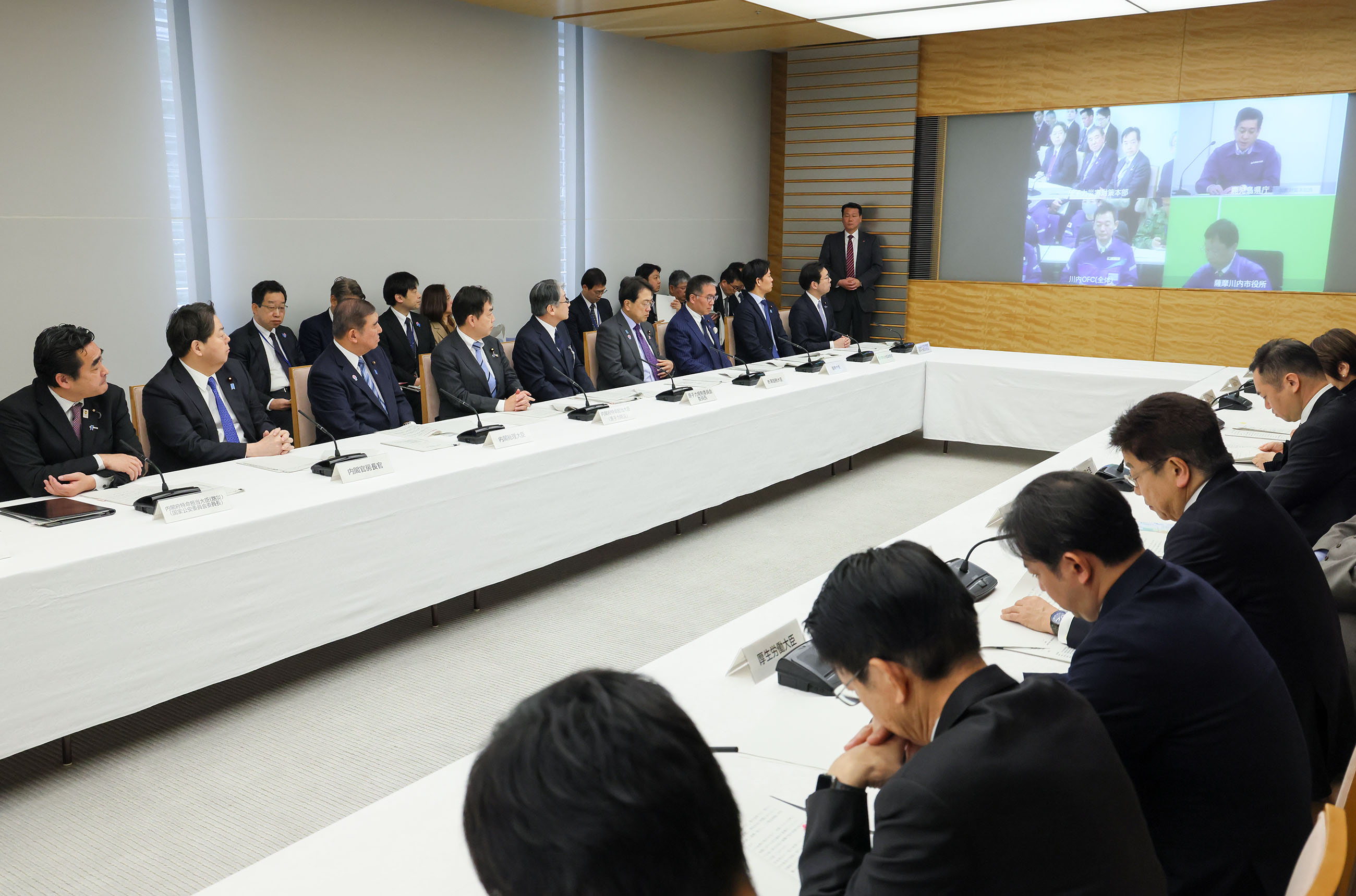 石破首相在训练现场发言2