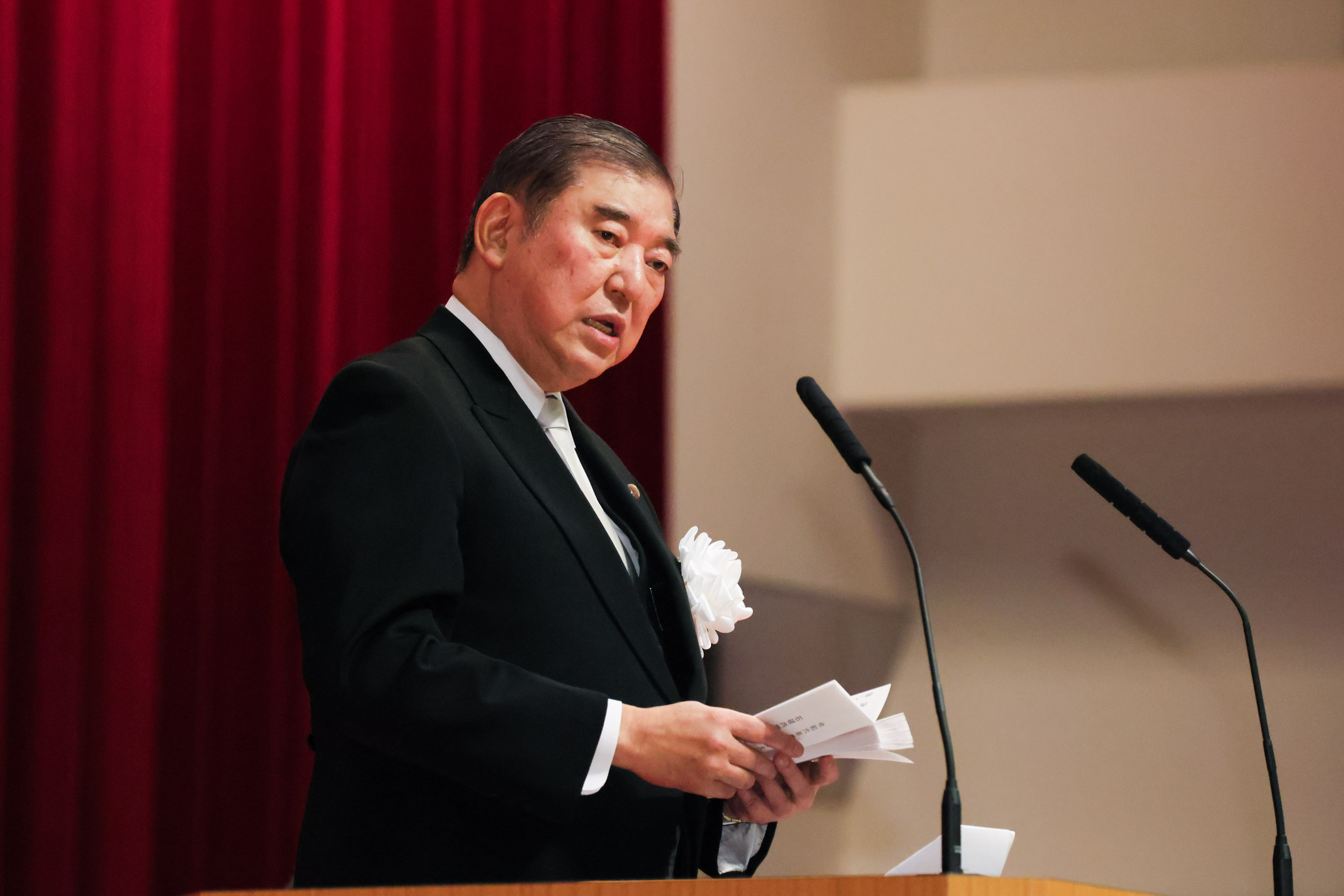 石破首相作训示2