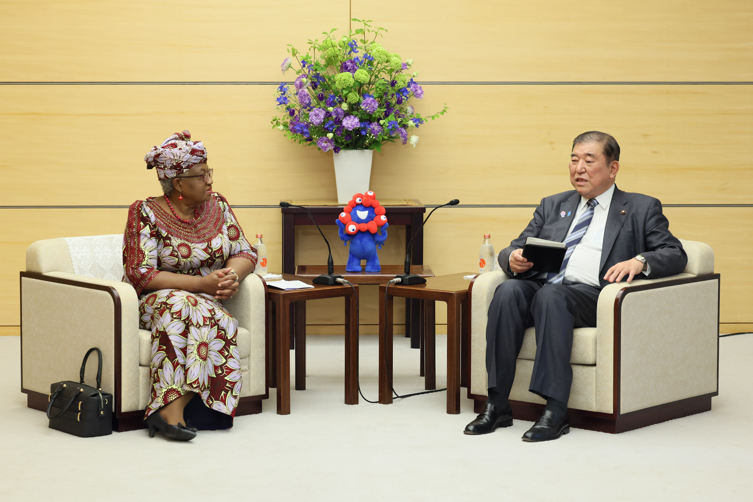 石破首相接受拜会2