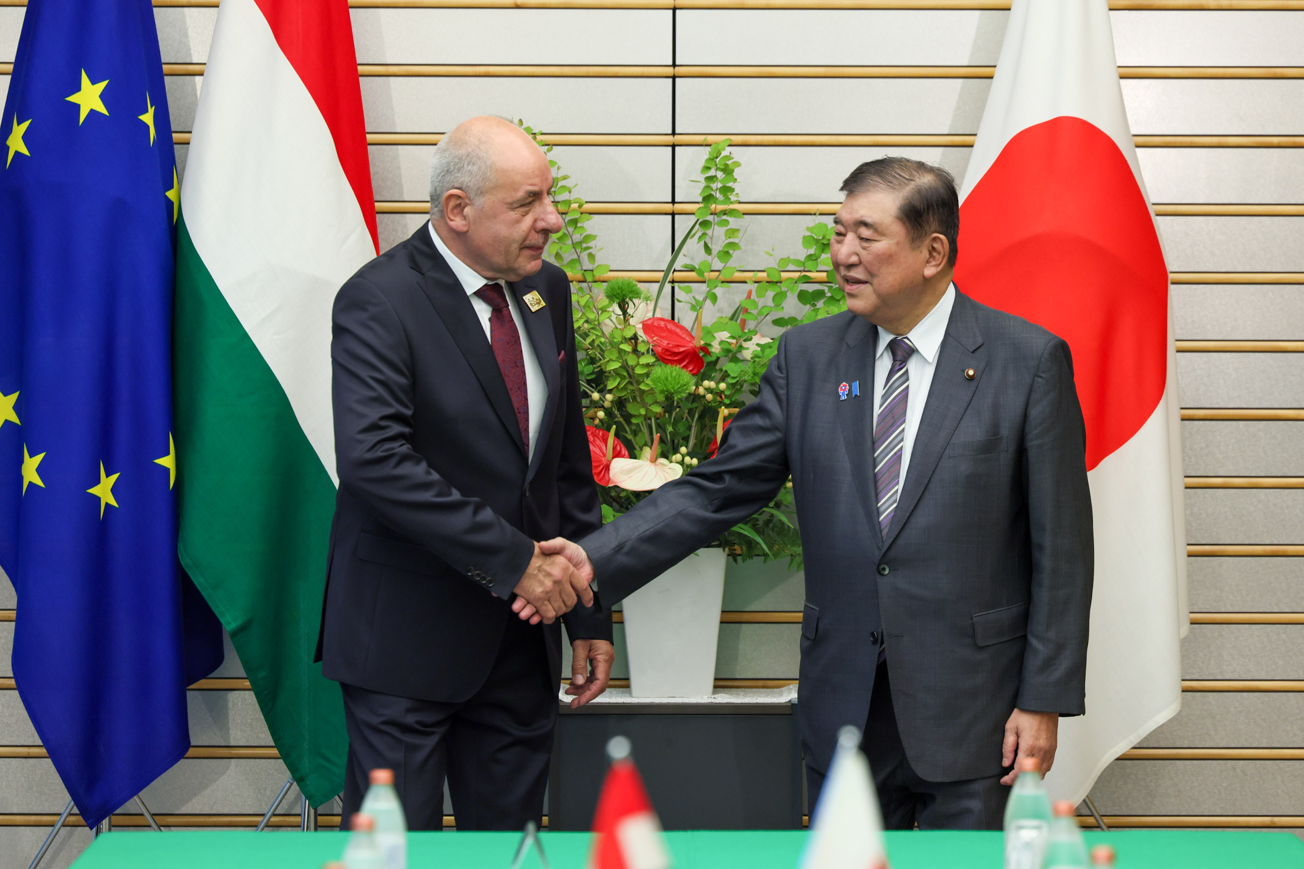 石破首相与舒尤克总统举行会谈2