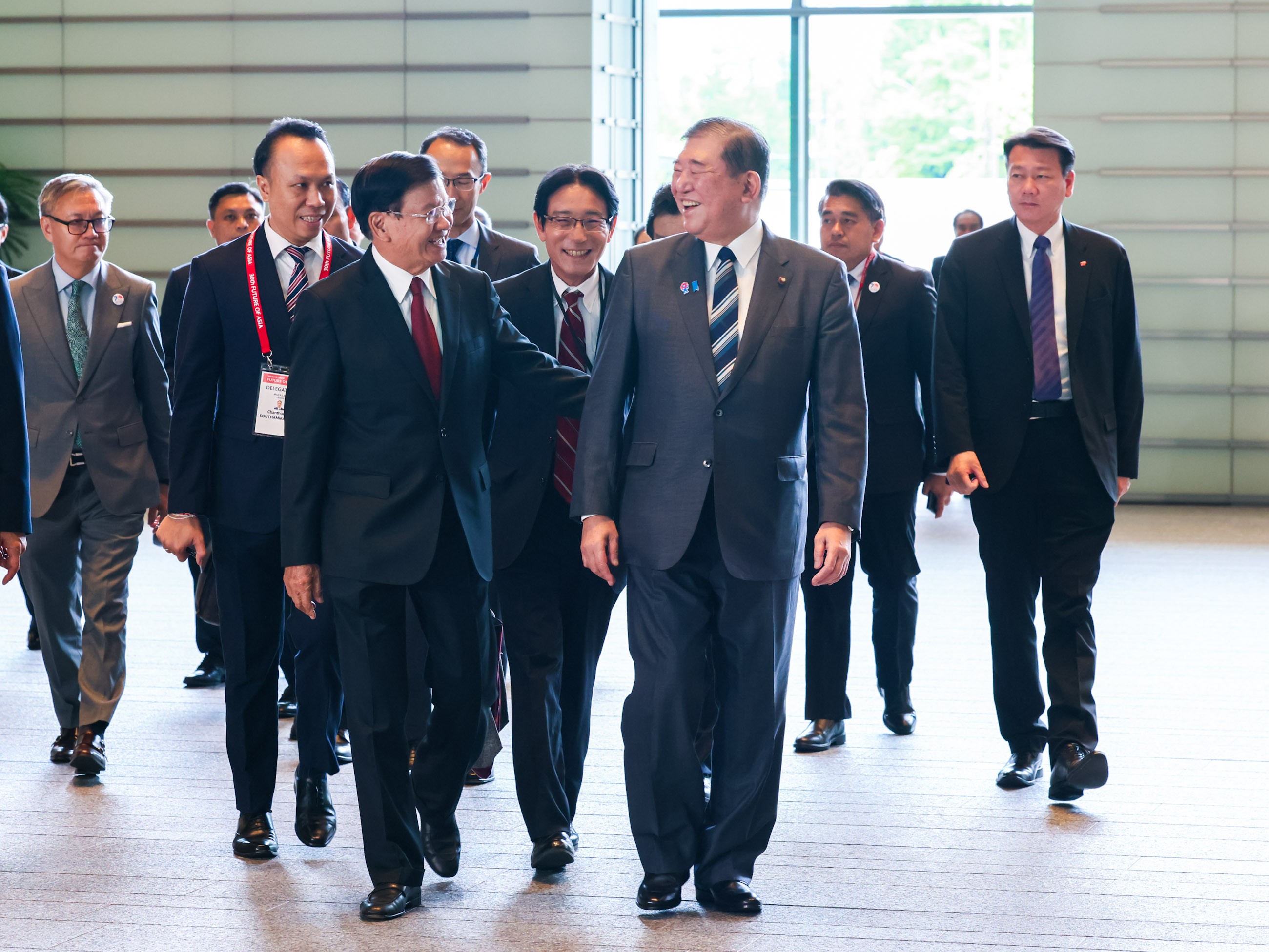 石破首相迎接通伦·西苏里国家主席2