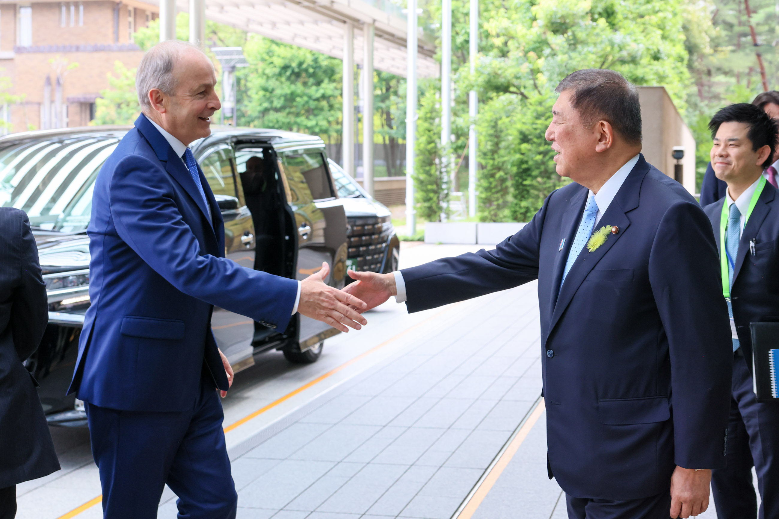 石破首相迎接马丁总理1