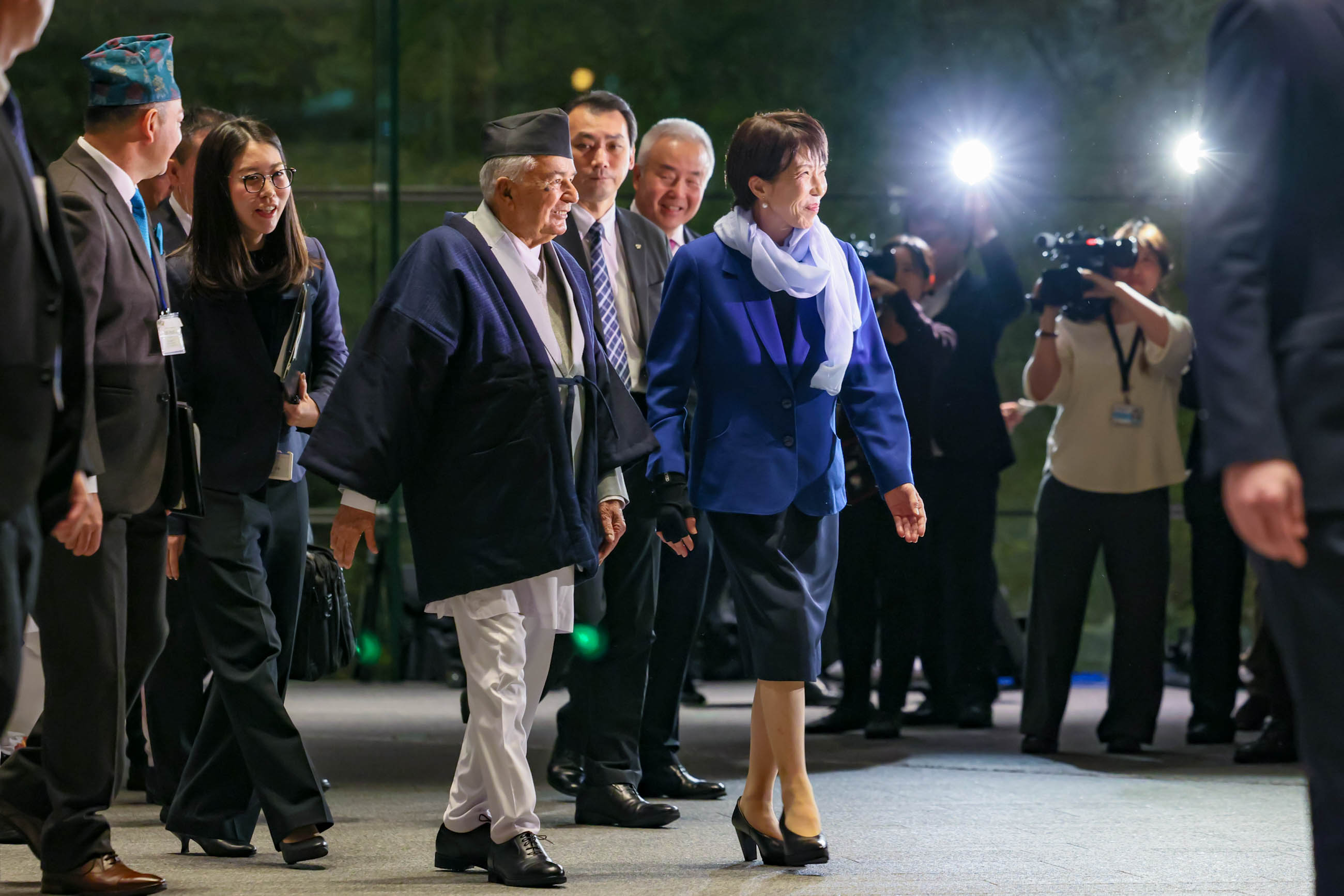 高市首相为保德尔总统送行1