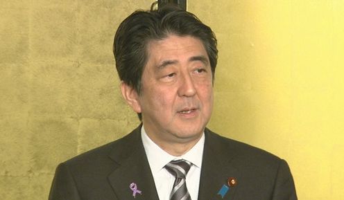 安倍总理出席了在东京都内举行的“日中企业家和前政府高官对话（日中CEO等峰会）欢迎仪式”。