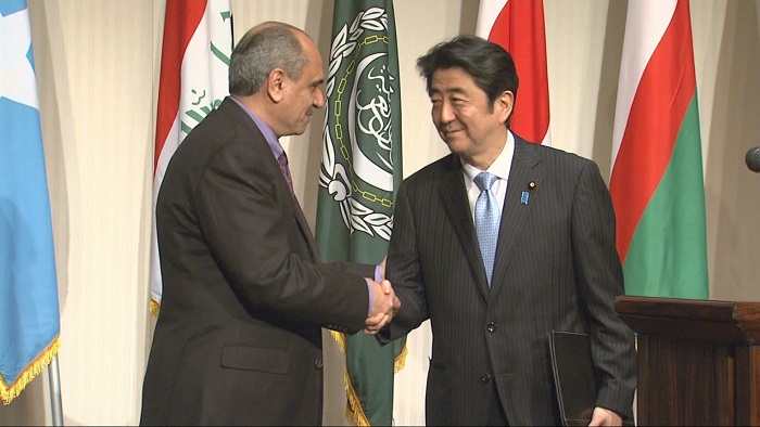 安倍总理出席了在东京都内举行的阿拉伯周招待会。