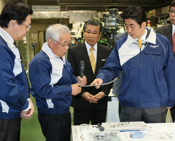 安倍总理访问了石川县和福井县。
