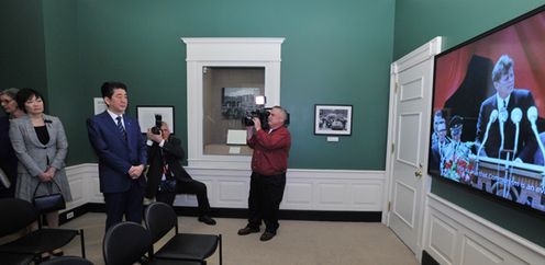 安倍总理访问了美利坚合众国的波士顿市。