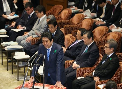 安倍总理出席了众议院有关跨太平洋伙伴关系协议（TPP）等的特别委员会。