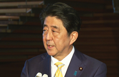 安倍总理在总理大臣官邸举行了关于江﨑大臣辞职等的记者会。