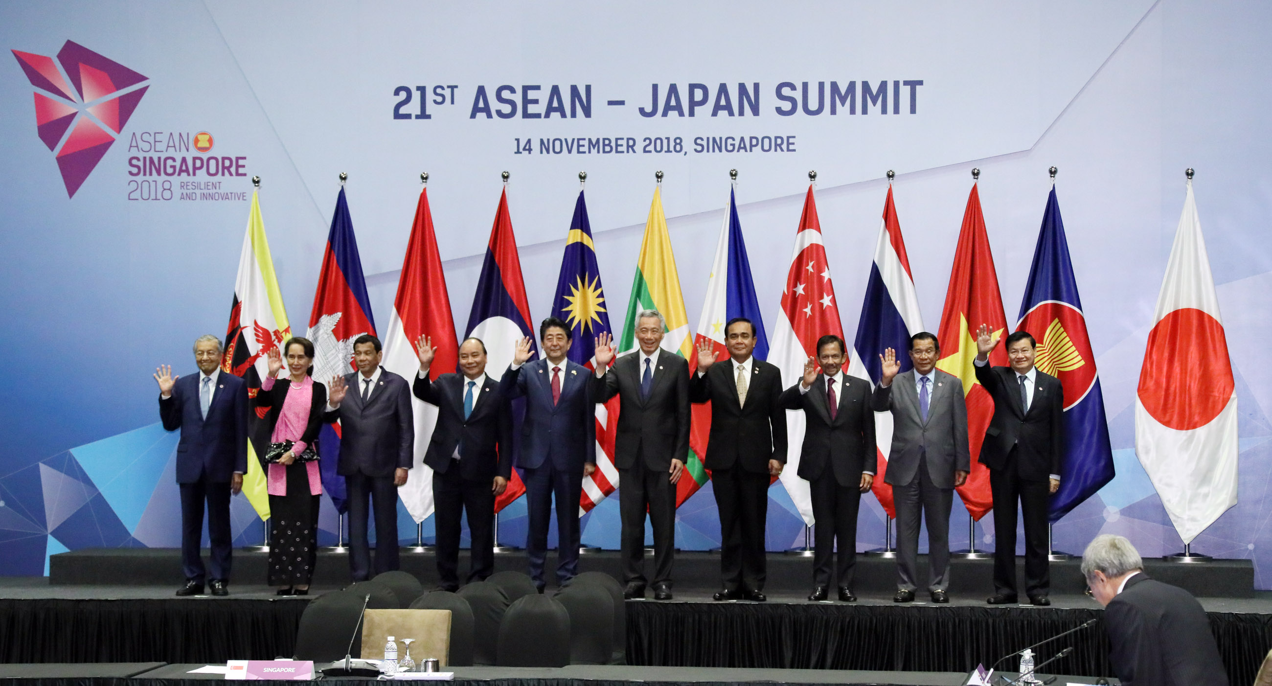 安倍总理出席了东南亚国家联盟(ASEAN)相关首脑会议等。