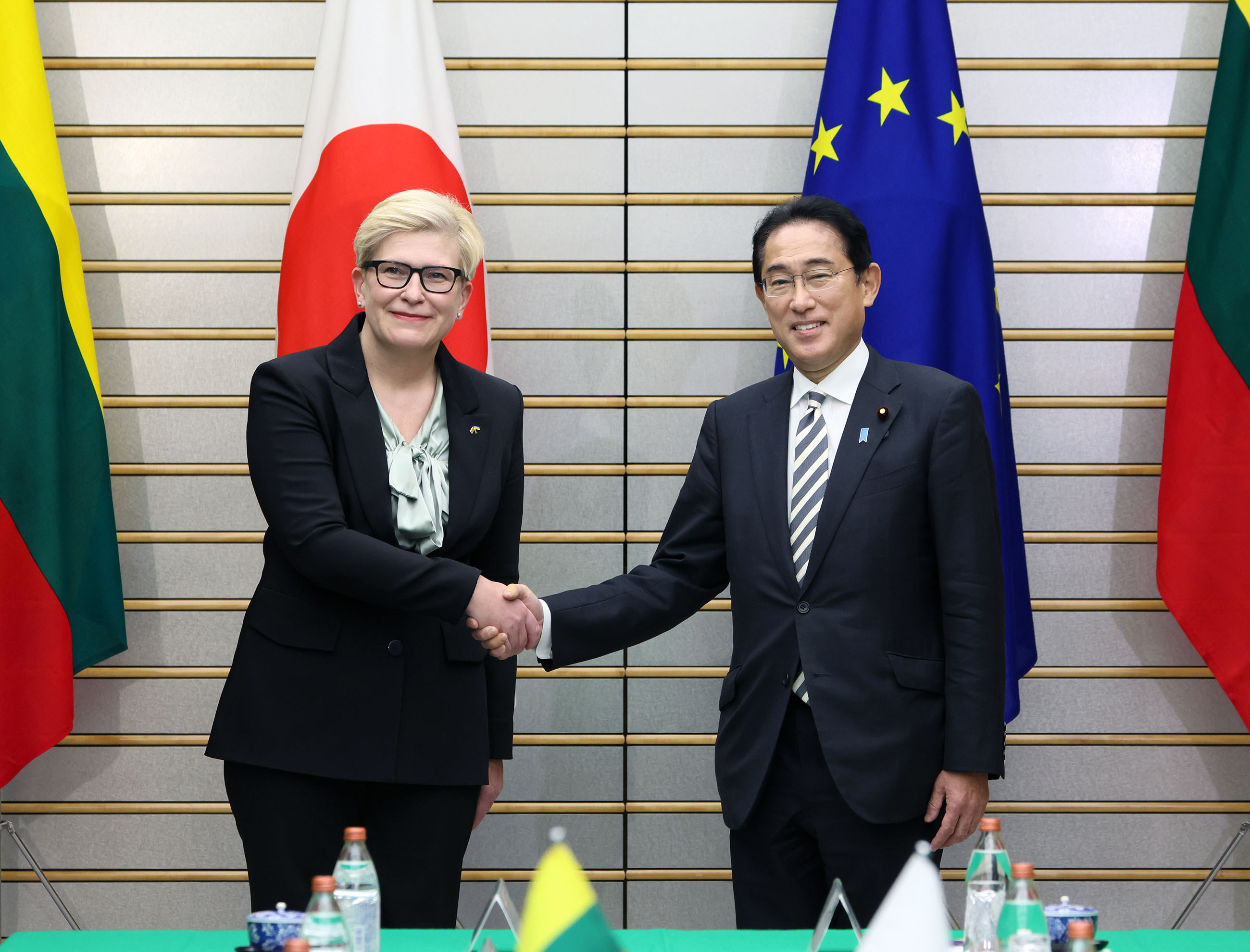 举行日本立陶宛首脑会谈等