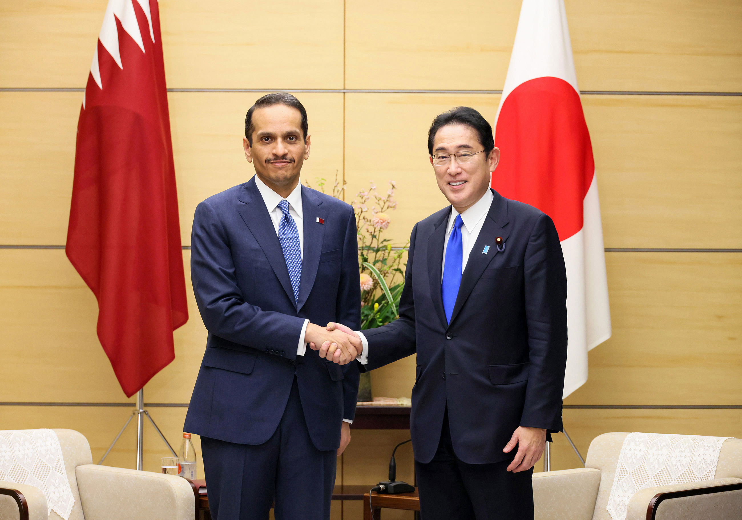 会见卡塔尔国副首相兼外交大臣穆罕默德