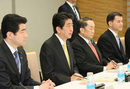 安倍总理在总理大臣官邸召开了第6次信息保全咨询会议。