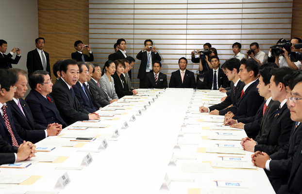 在今天的内阁会议上决定了野田第三次改造内阁的副大臣以及大臣政务官。