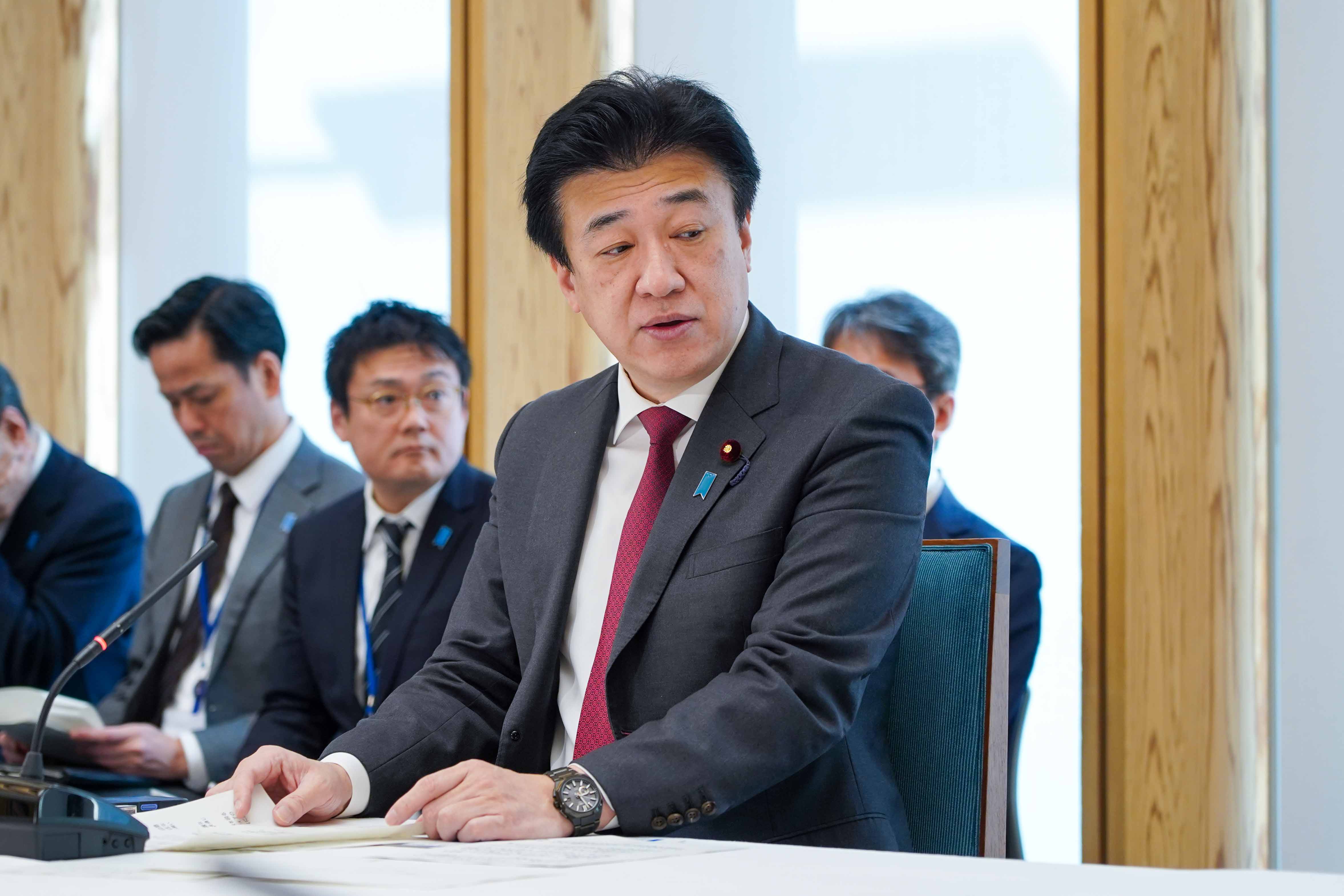 会議のまとめを行う木原官房長官６