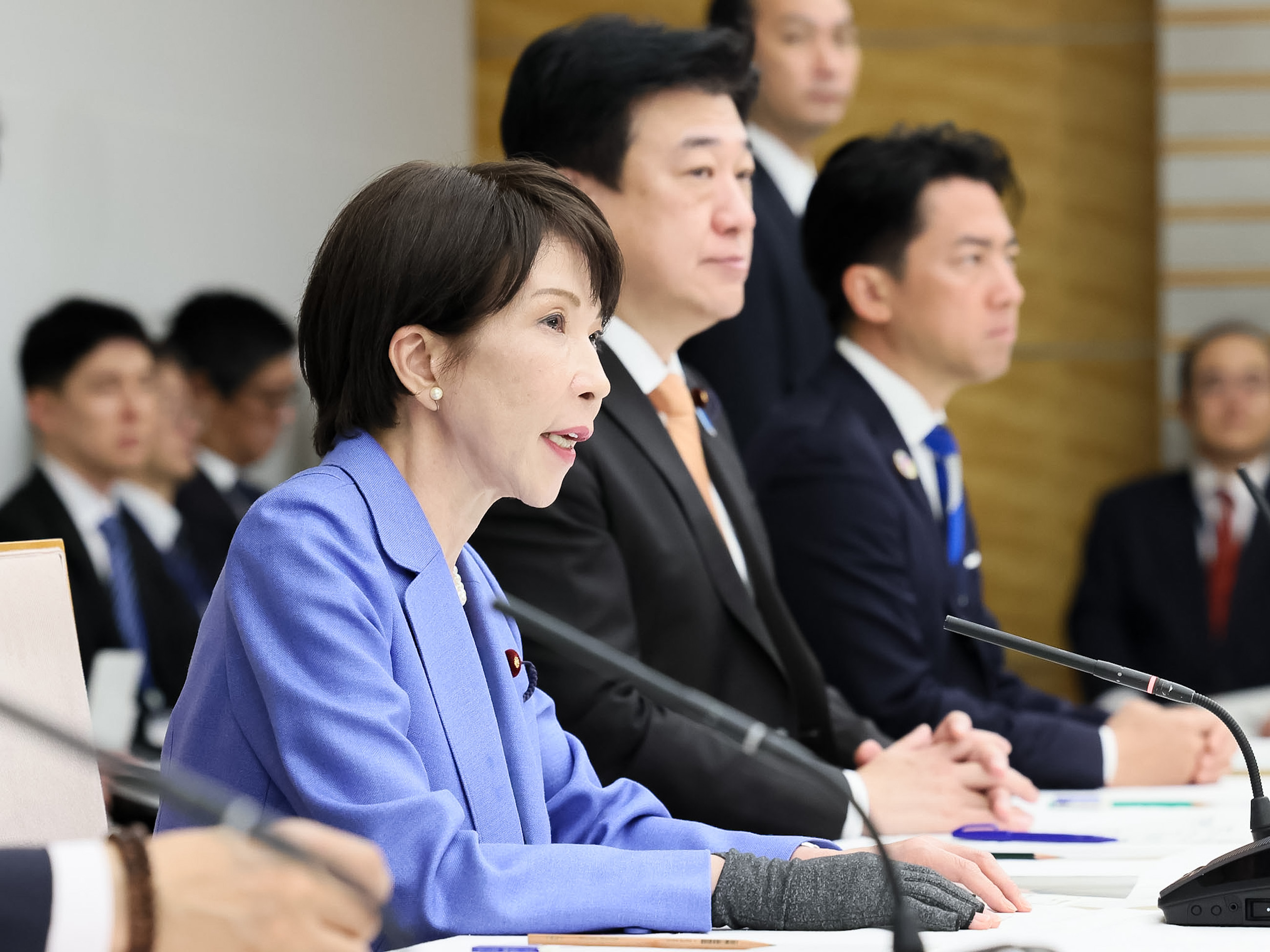 会議のまとめを行う高市総理１