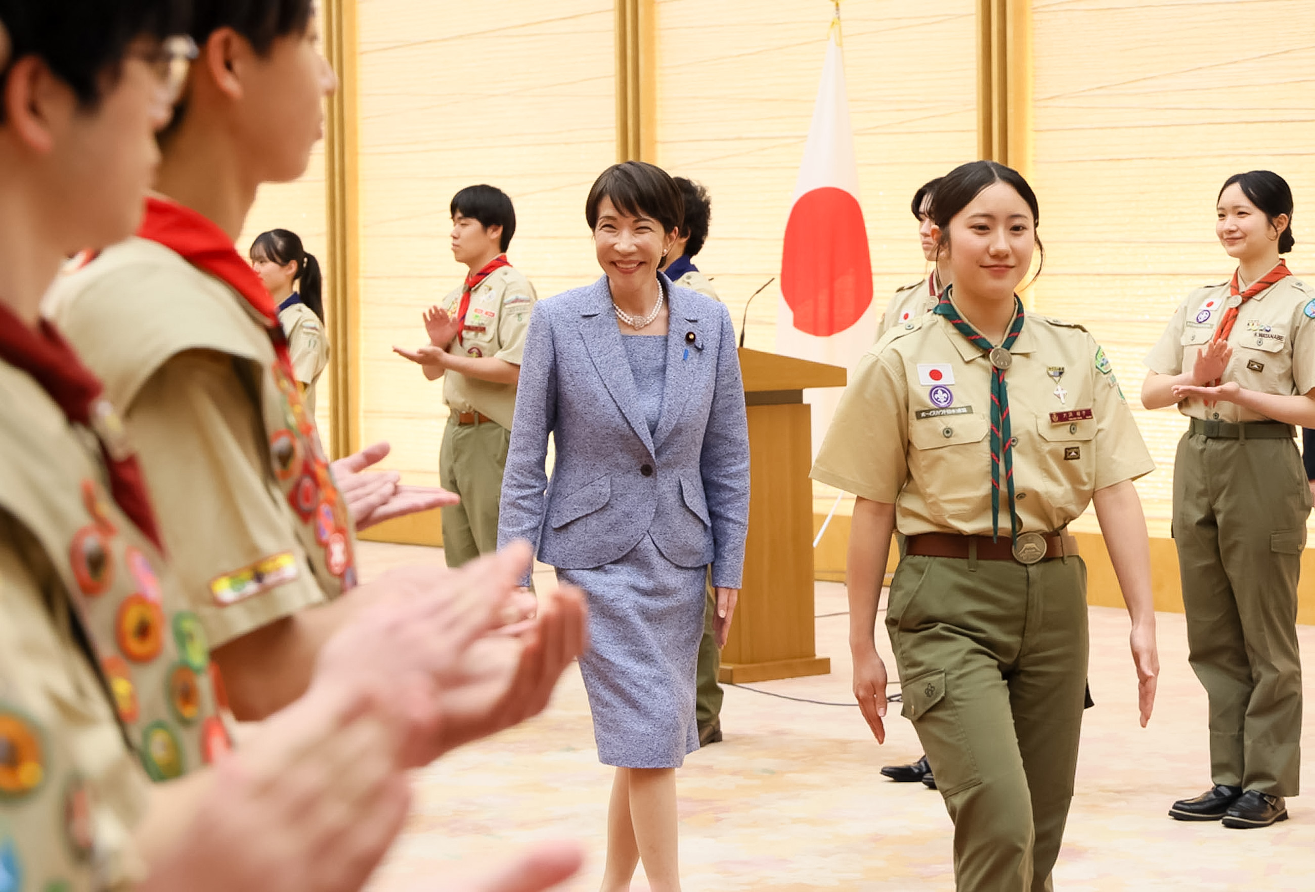 表敬を受ける高市総理１