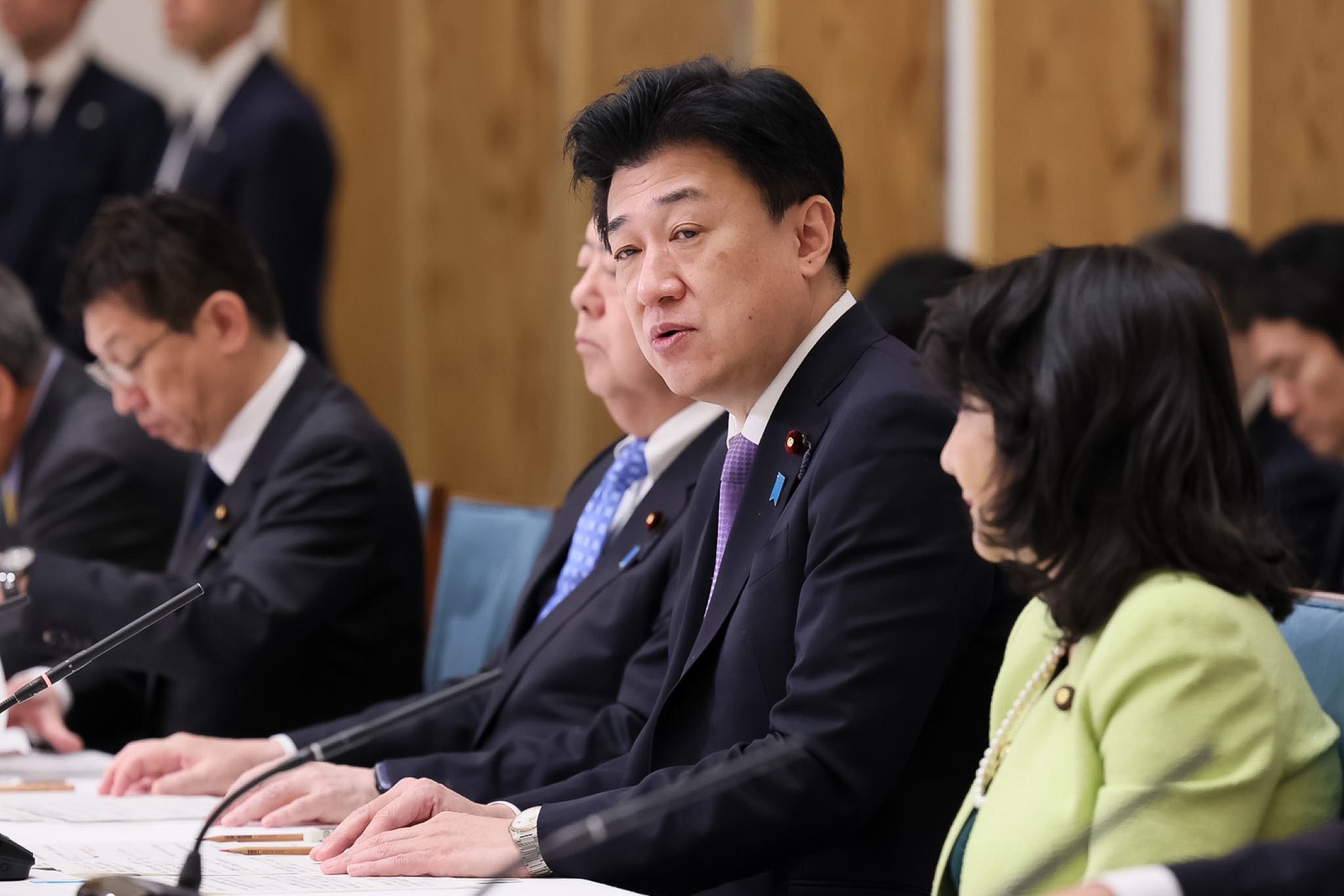 会議のまとめを行う木原官房長官１